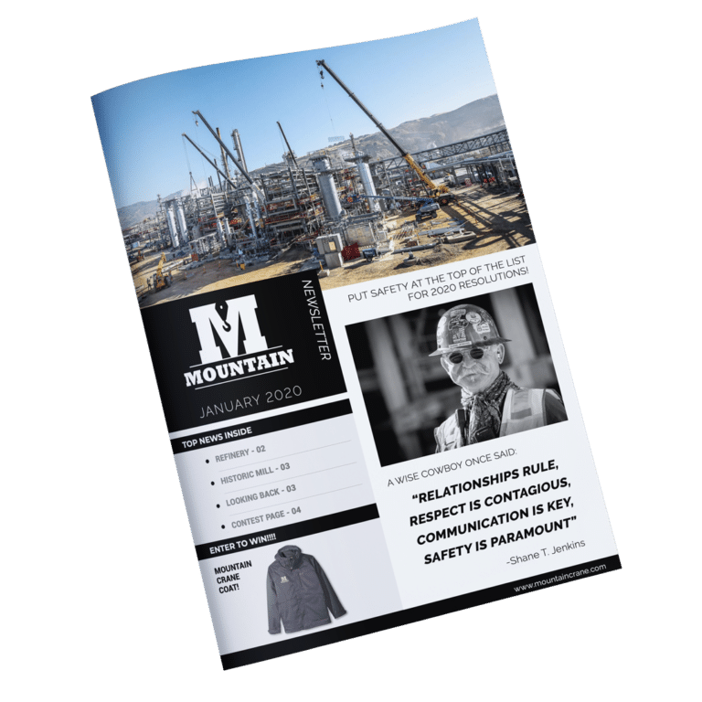 M Mountain Newsletter commercial crane rental